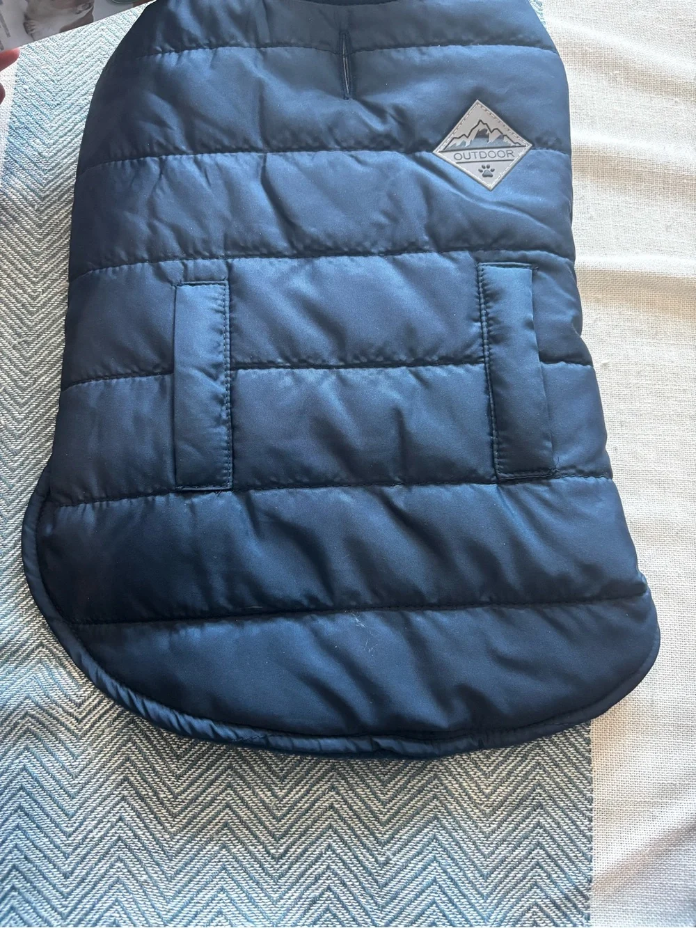 Navy Outdoor Pet Jacket small